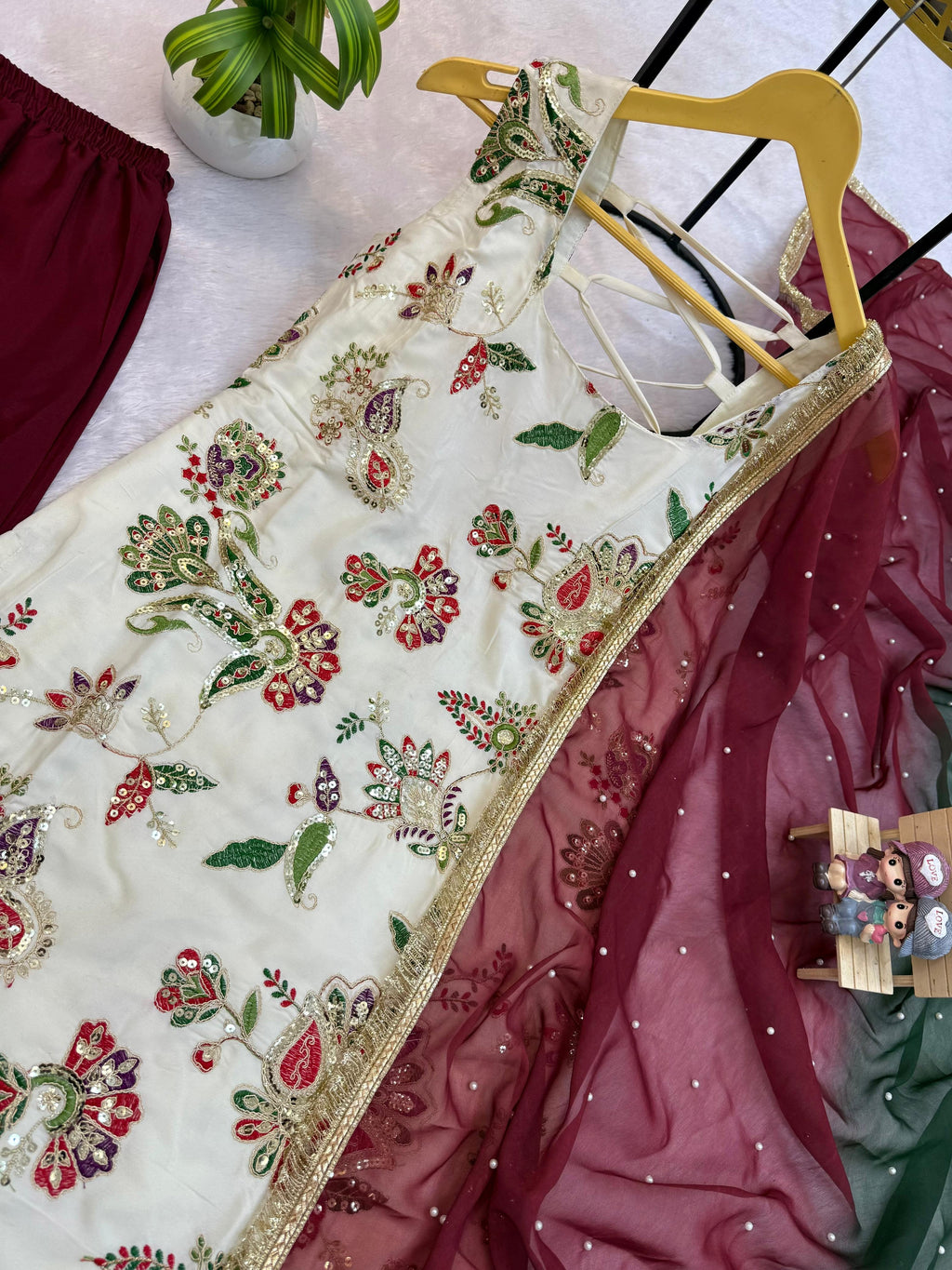 Premium Kurti, Sharara & Dupatta Set