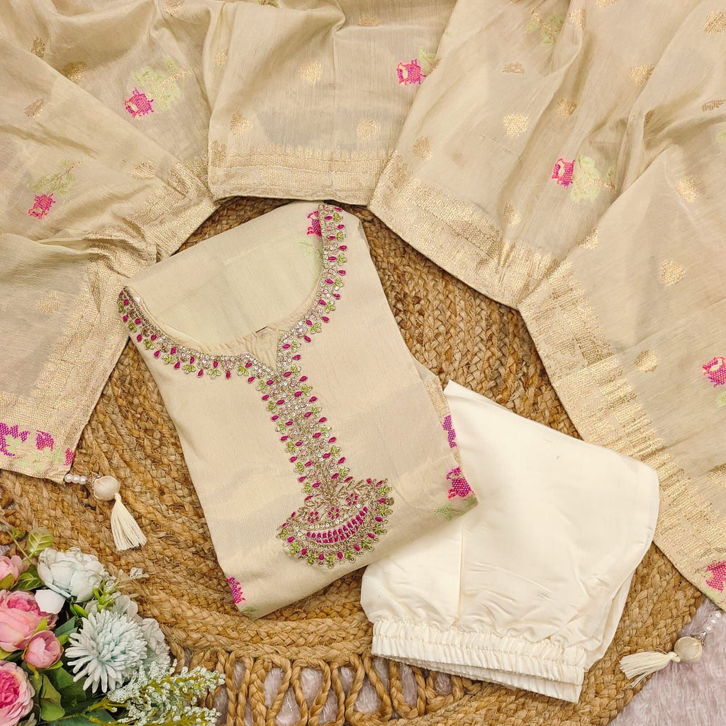 Exclusive Traditional Kurta Palazzo & Dupatta Set