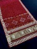 Gota Patti Gajji silk Bandhani Saree