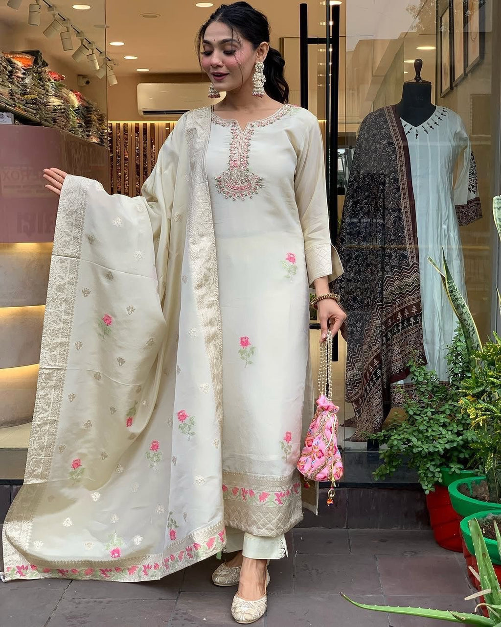 Exclusive Traditional Kurta Palazzo & Dupatta Set