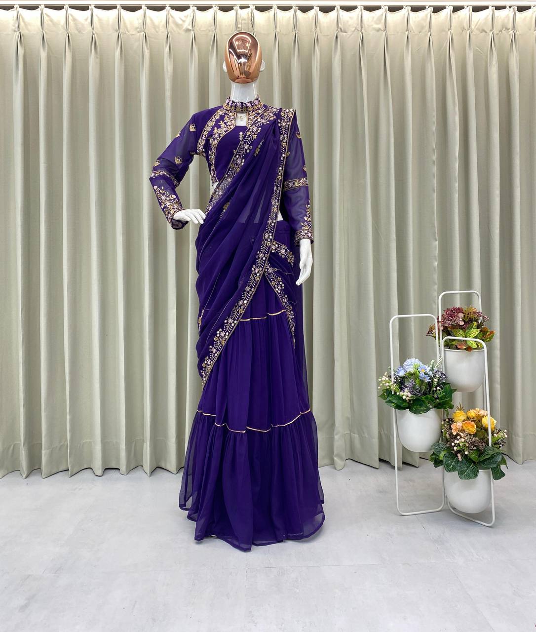 Wedding Season Special Fancy Party Wear Lehenga Saree