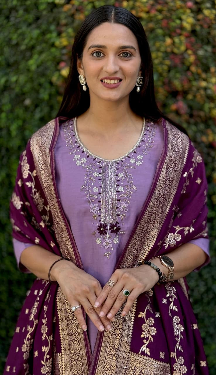 Designer Kurti Pant Dupatta Set