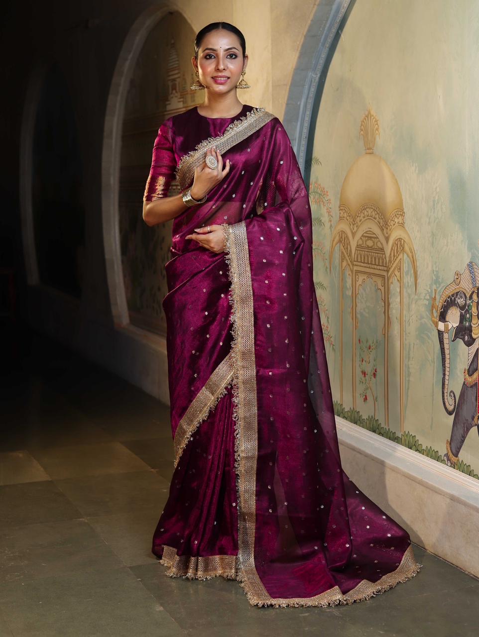 Maharani Tissue Saree