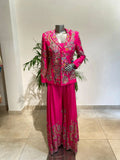 Designer Chinon 3-Piece Plazzo Set with Sequin Embroidery