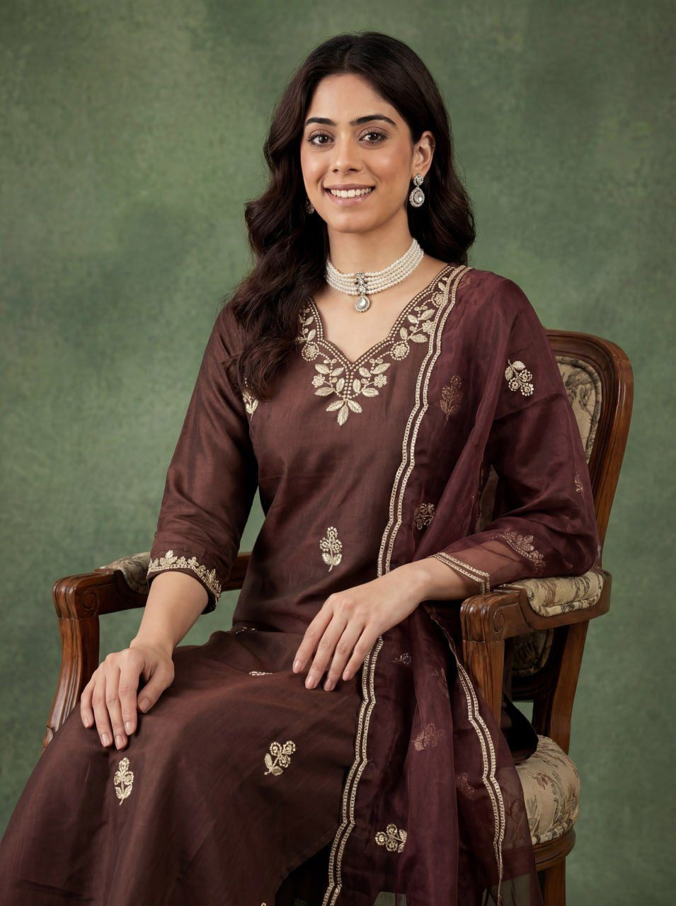 Wedding Wear Kurta, Pant & Dupatta Set