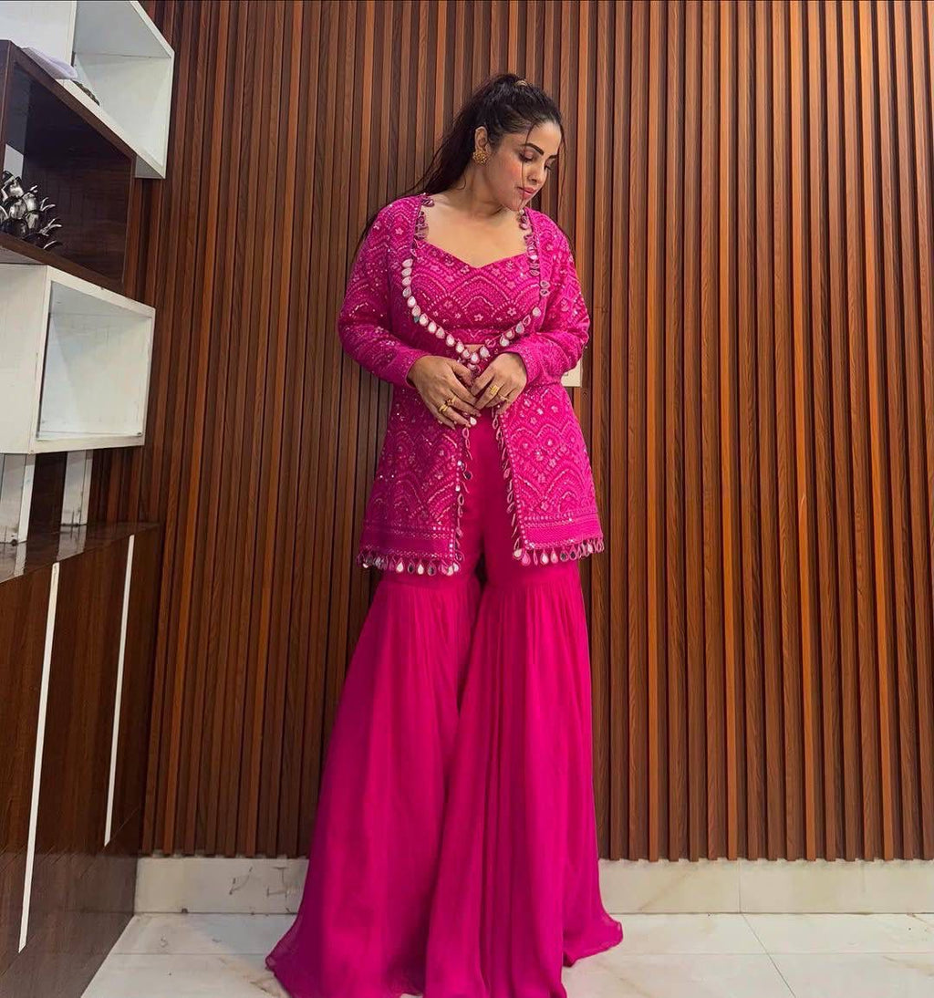 Indo-Western Sharara Set