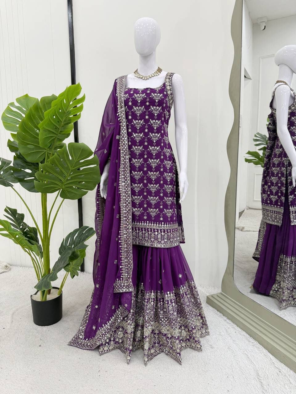 Designer 3 piece Sharara Set