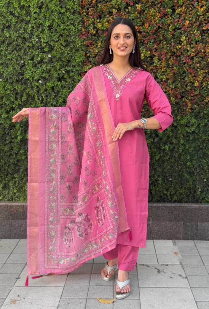 Designer Kurti, Pant & Dupatta Set