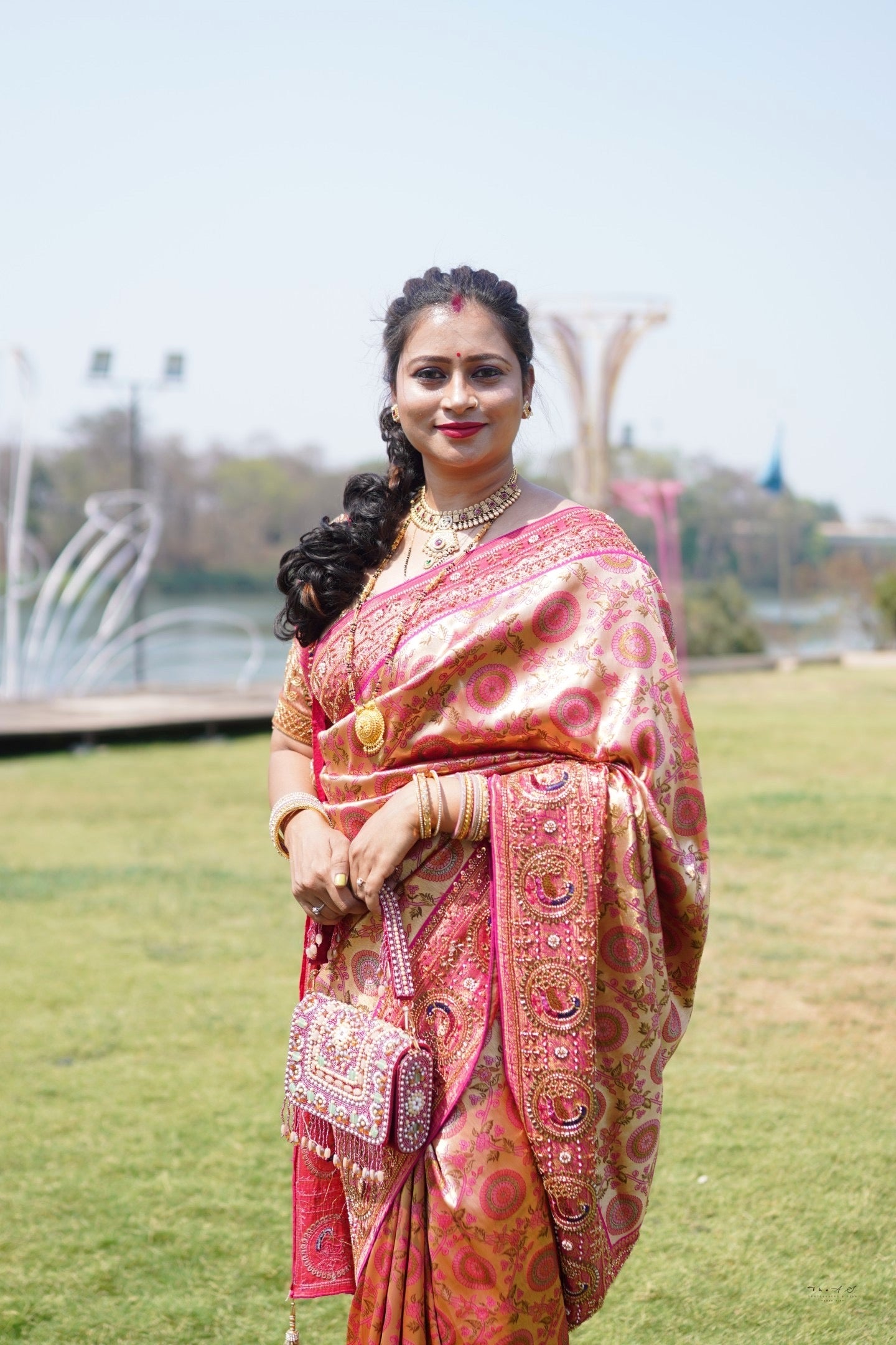 Designer Aari Work Saree