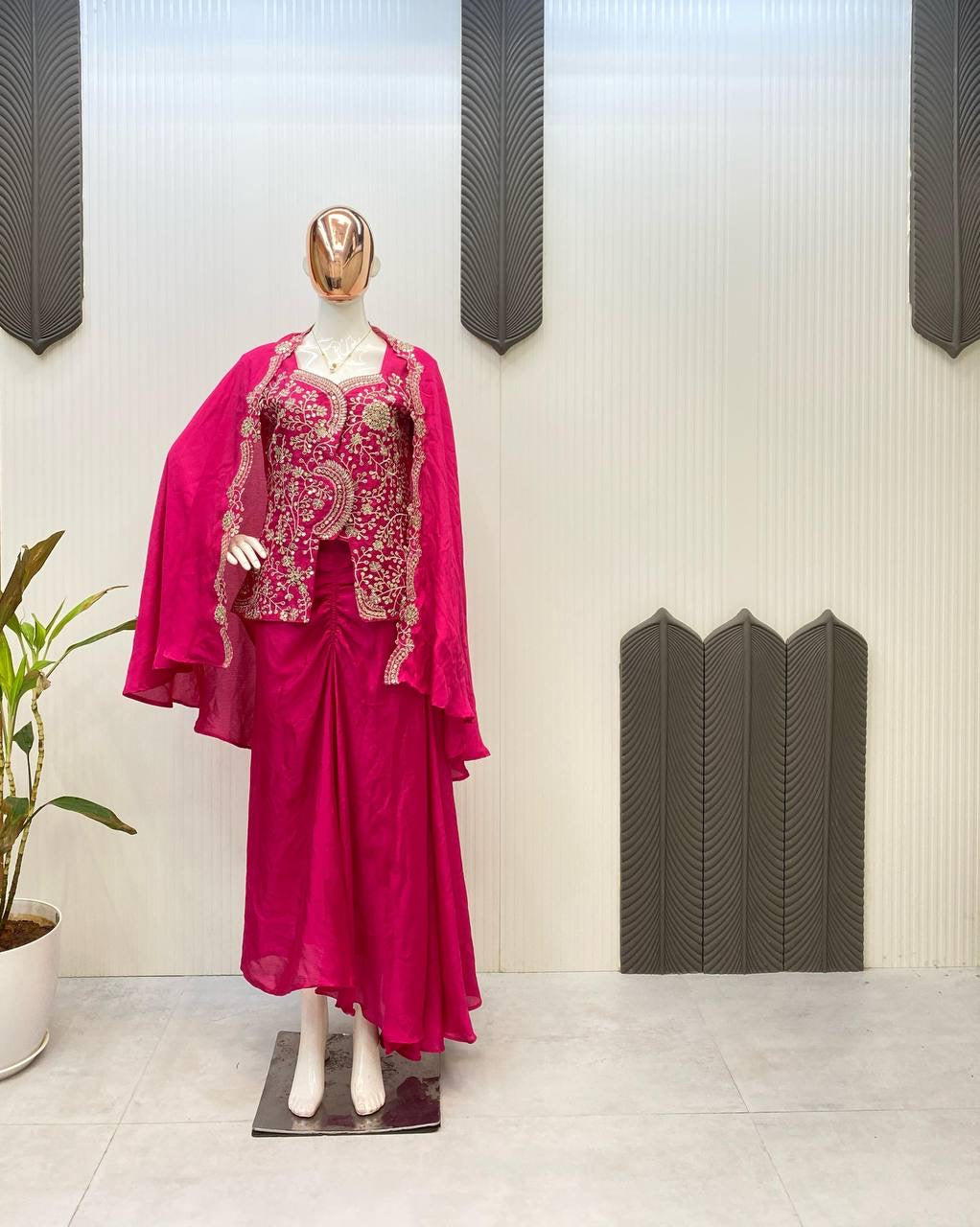 Indo-Western 3-Piece Dhoti Set