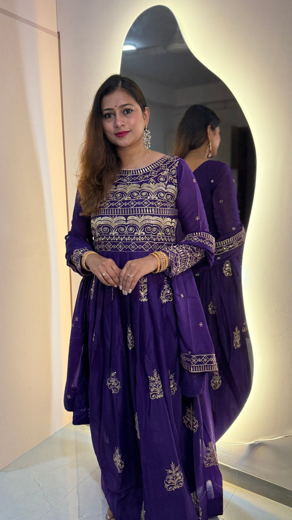 Premium Ready-Made Gown & Dupatta Set