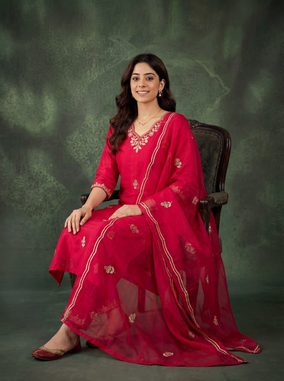 Wedding Wear Kurta, Pant & Dupatta Set