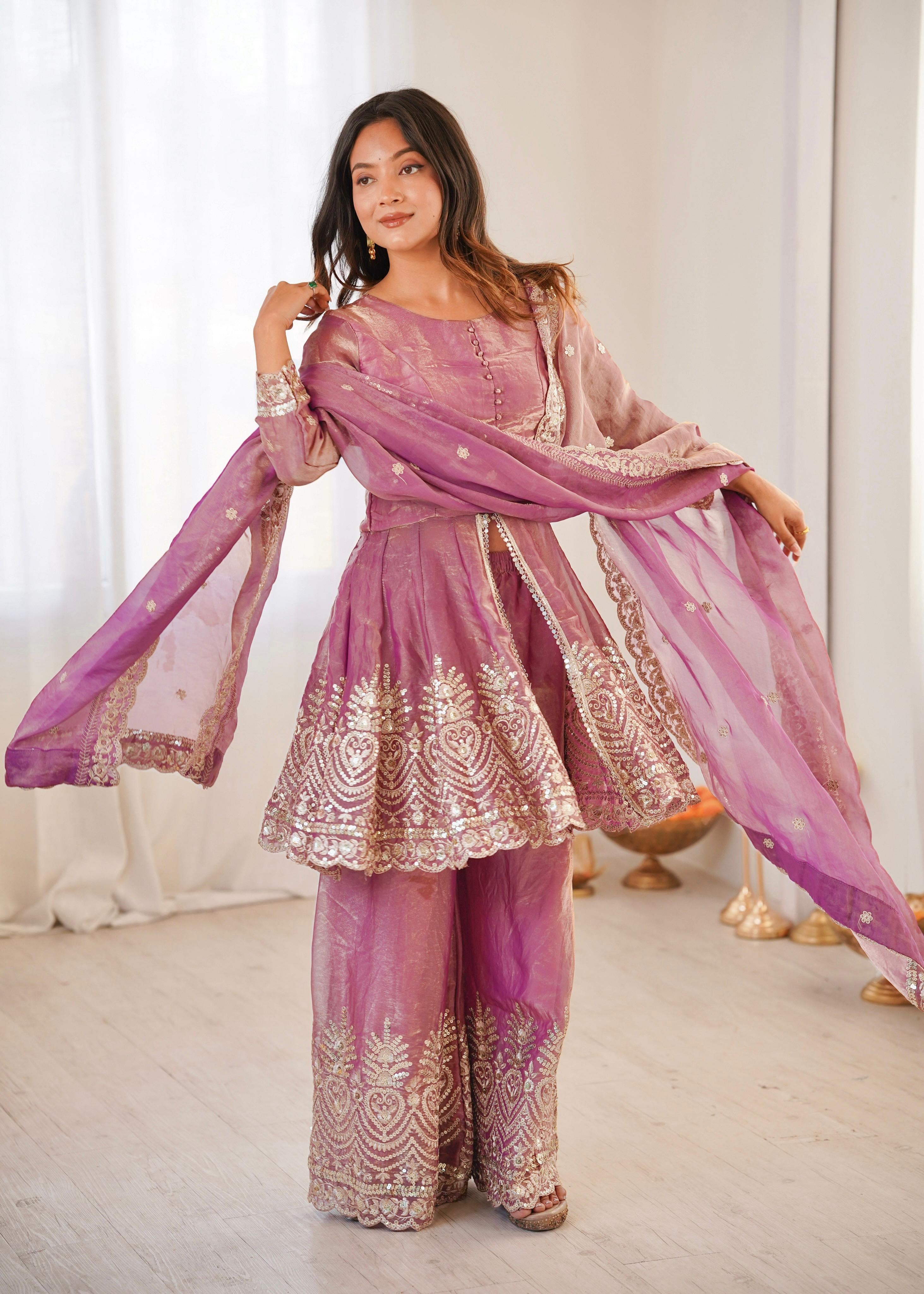 Designer Party Wear Plazzo Set