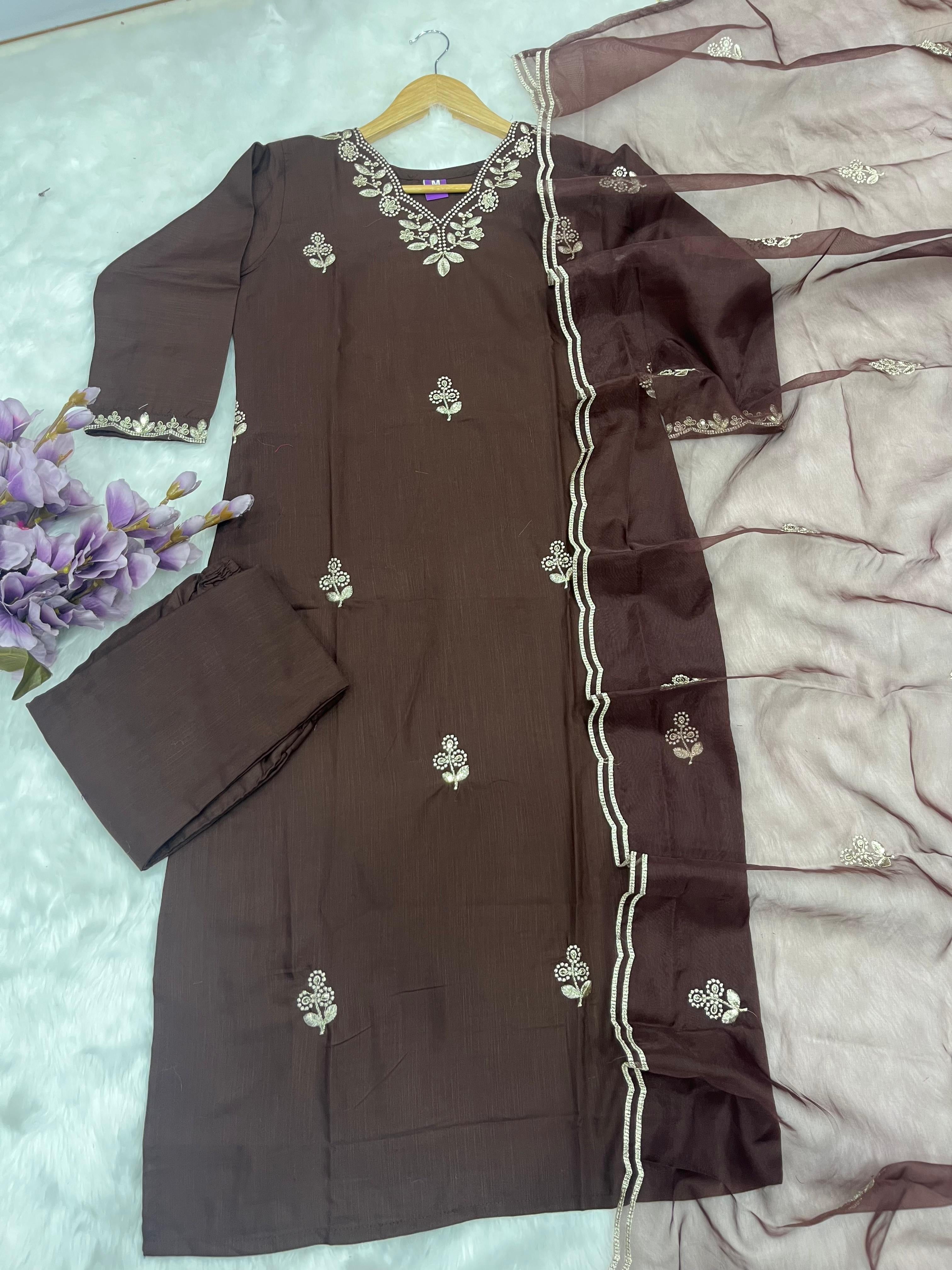 Wedding Wear Kurta, Pant & Dupatta Set