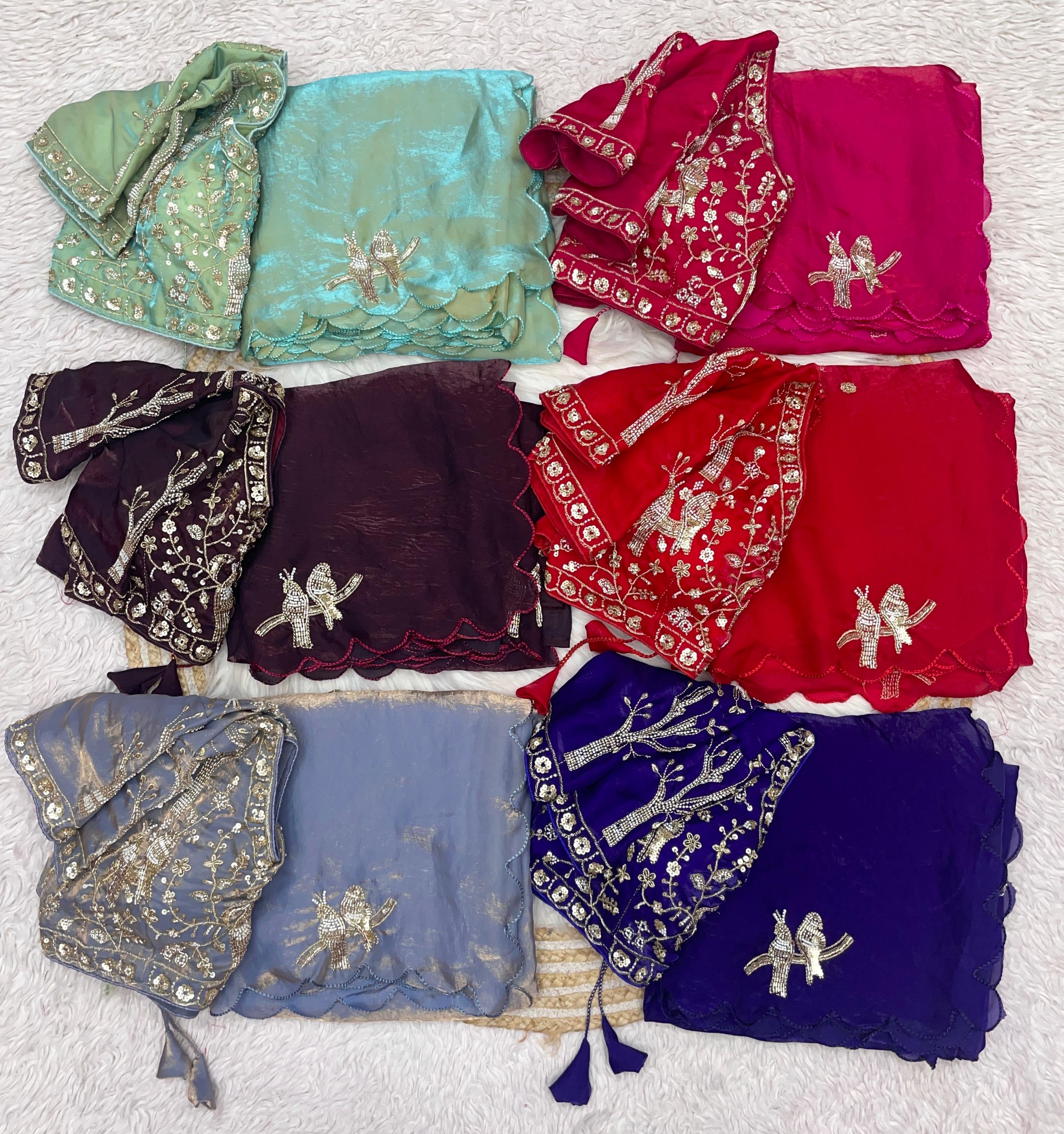 New Bollywood Trending Saree with stitched blouse