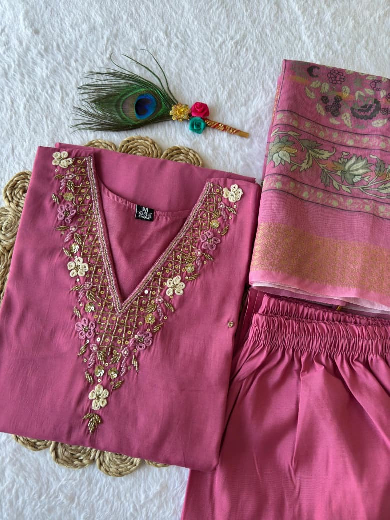 Designer Kurti, Pant & Dupatta Set
