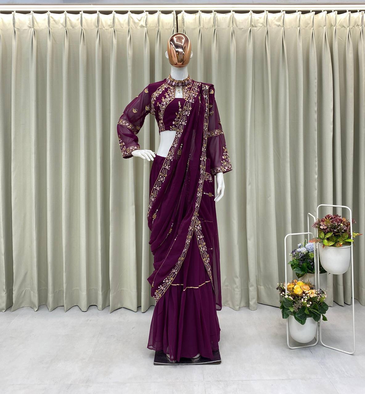 Wedding Season Special Fancy Party Wear Lehenga Saree