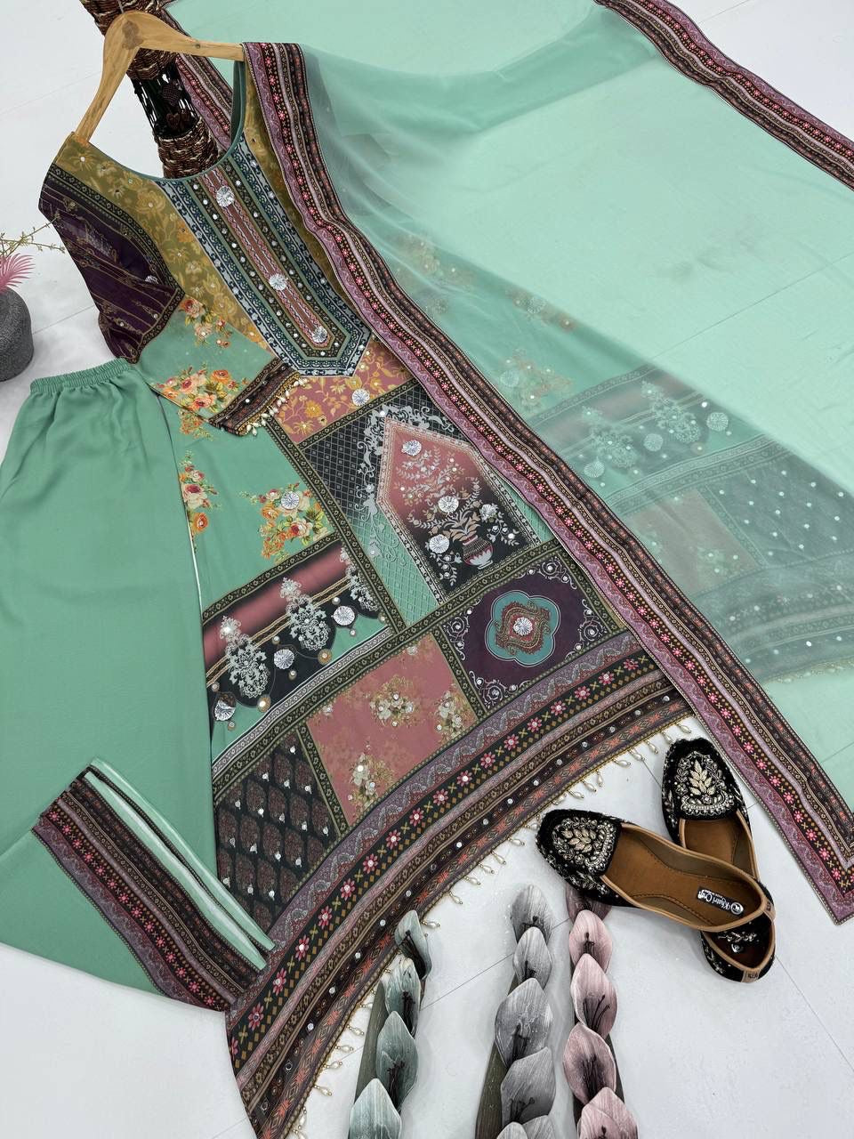 Designer Heavy Faux Georgette Digital Print Salwar Suit Set