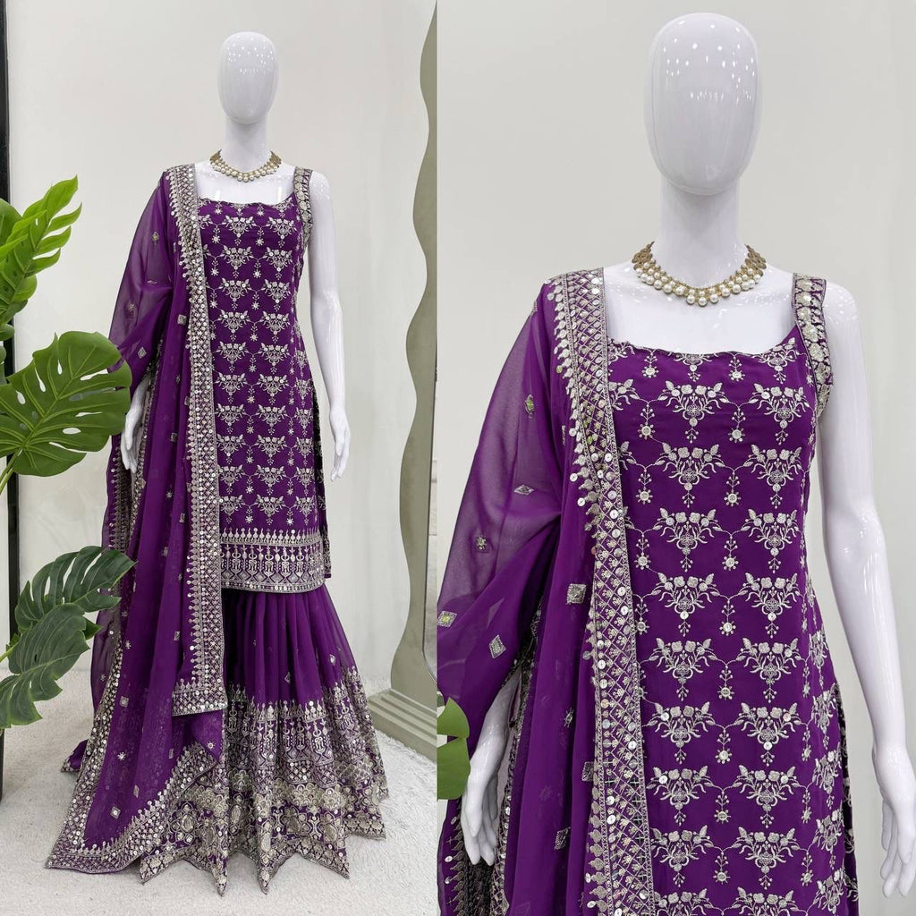 Designer 3 piece Sharara Set