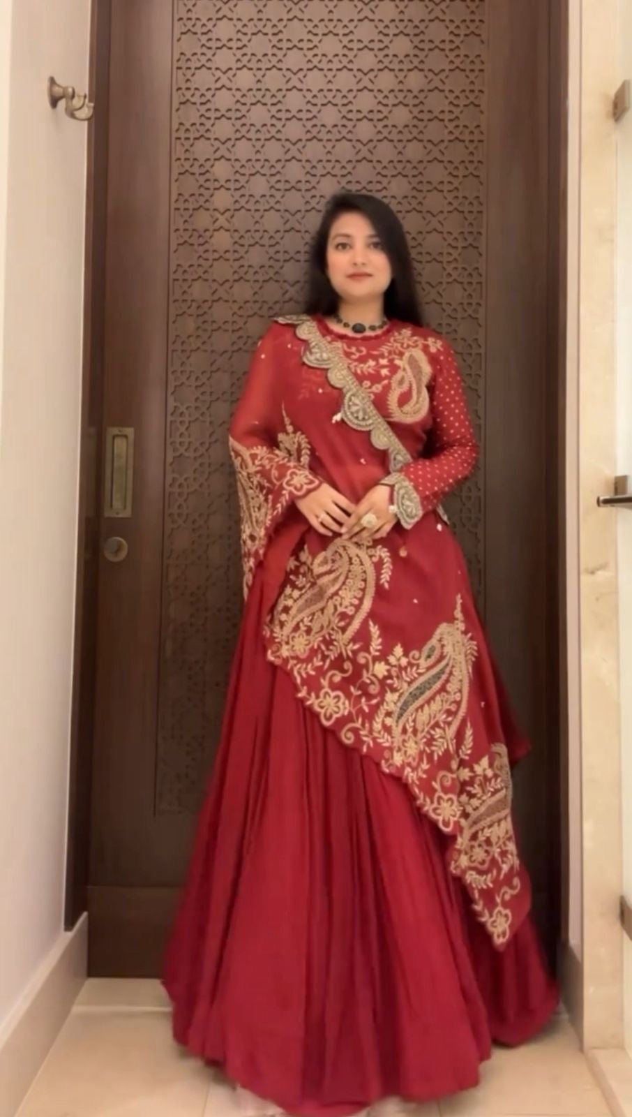 Designer Embroidered Lehenga, Blouse & Shrug Set