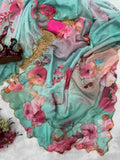 Exclusive Floral Handwork Saree Collection