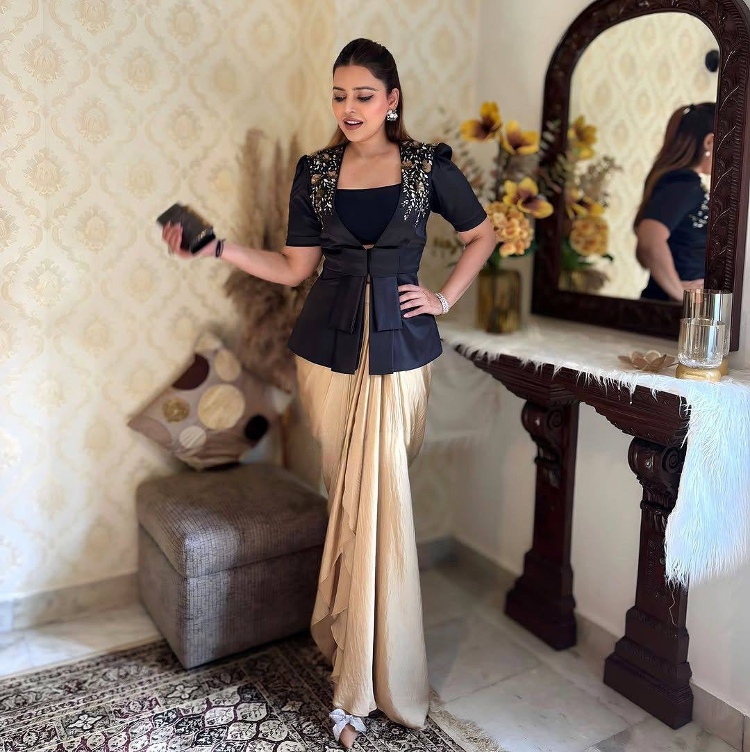 Trendy 3-Piece Western Wedding Outfit