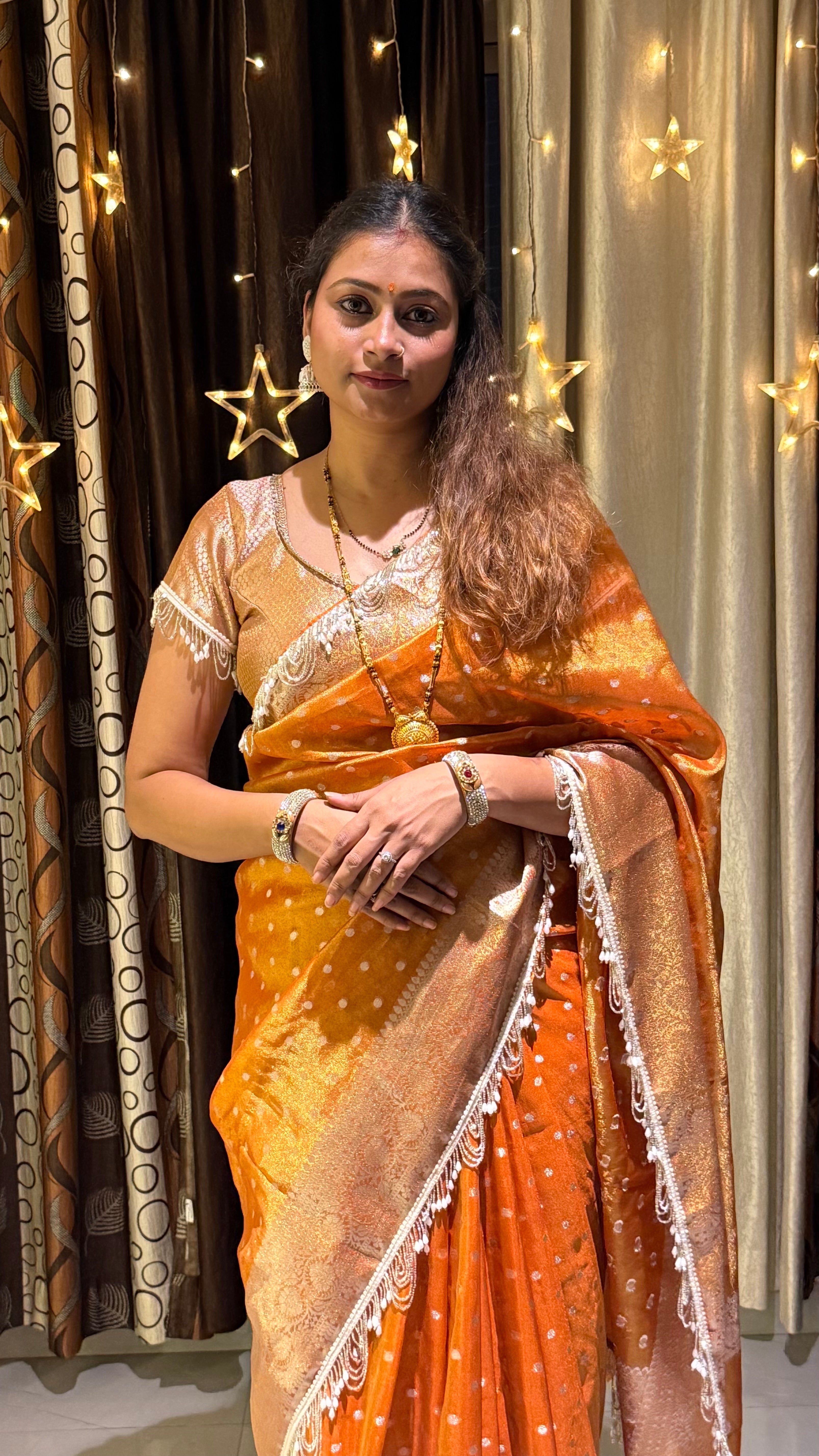 Designer Banarasi Tissue Silk Saree