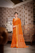 Pure Mal Mal Cotton Chatai Border Saree