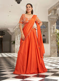 Designer Lehenga Saree with Heavy Handwork Blouse