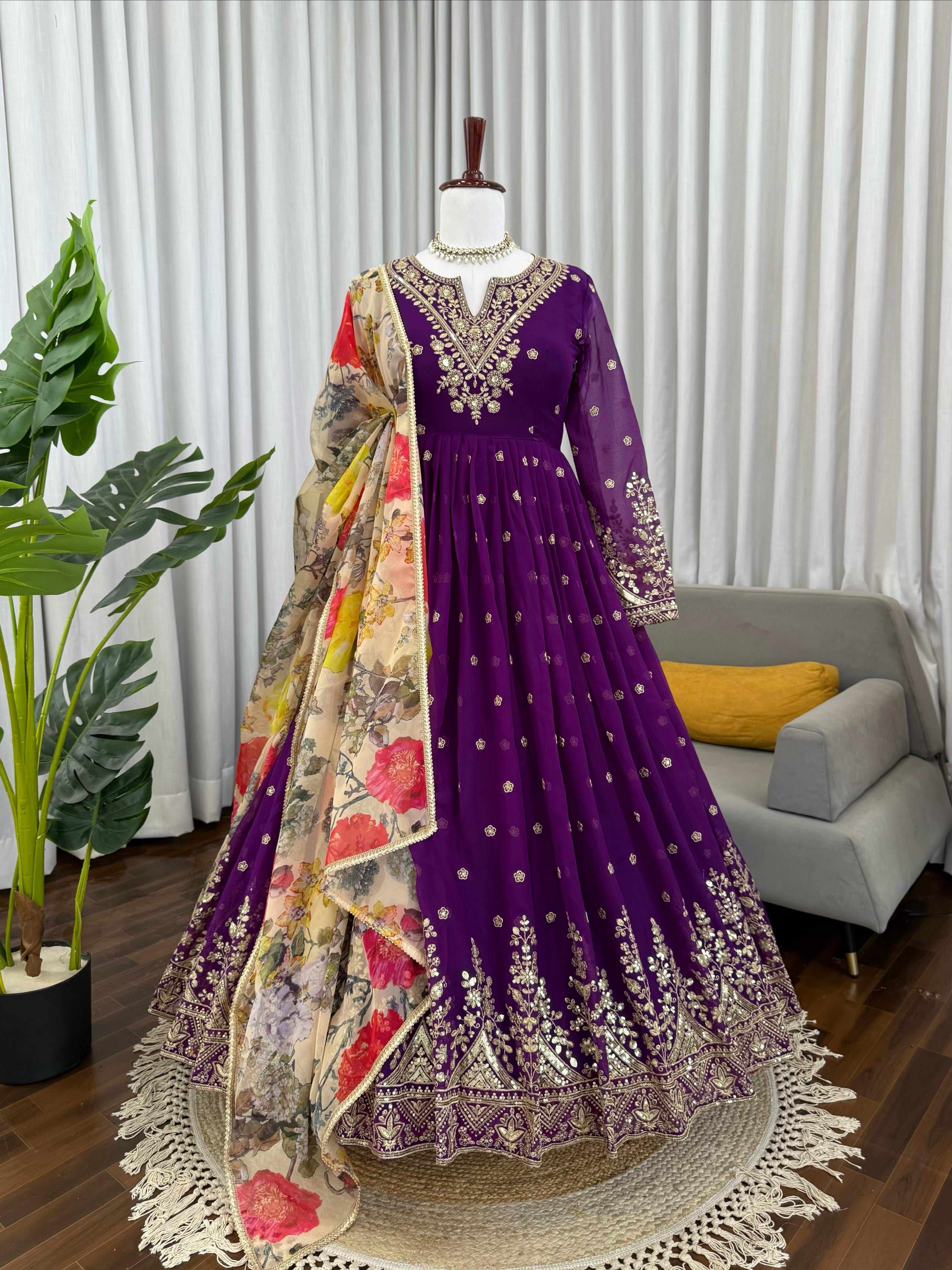 Premium Gown Pant Dupatta Set