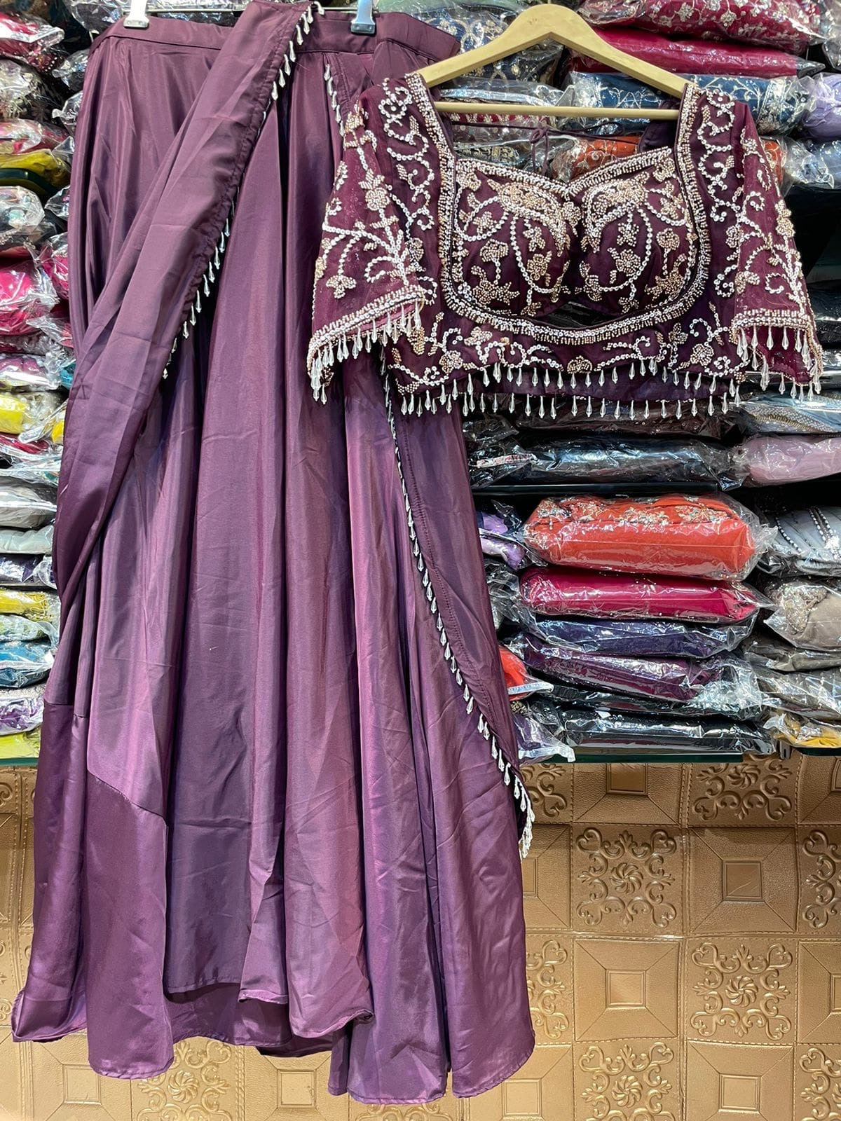 Designer Lehenga Saree with Heavy Handwork Blouse