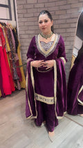 Winter Exclusive – Velvet 4-Piece Palazzo Set