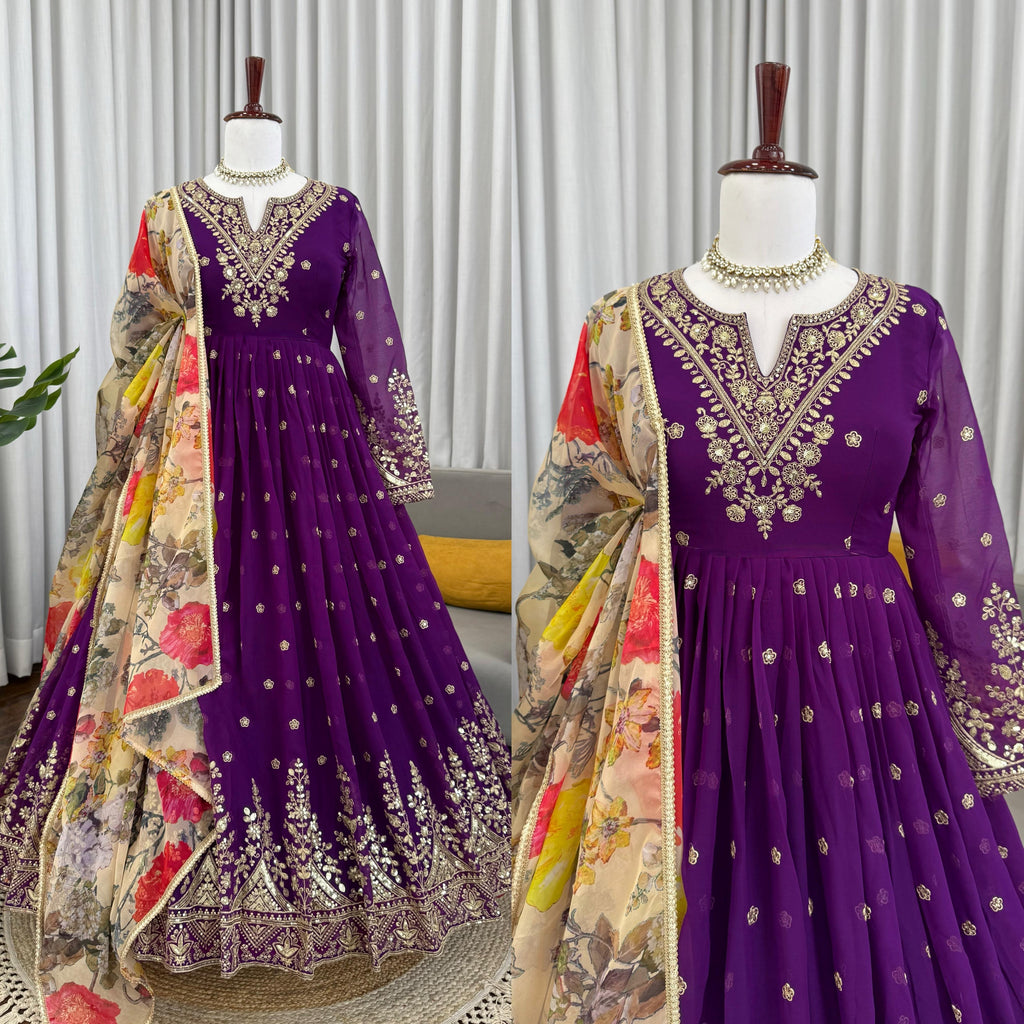Premium Gown Pant Dupatta Set