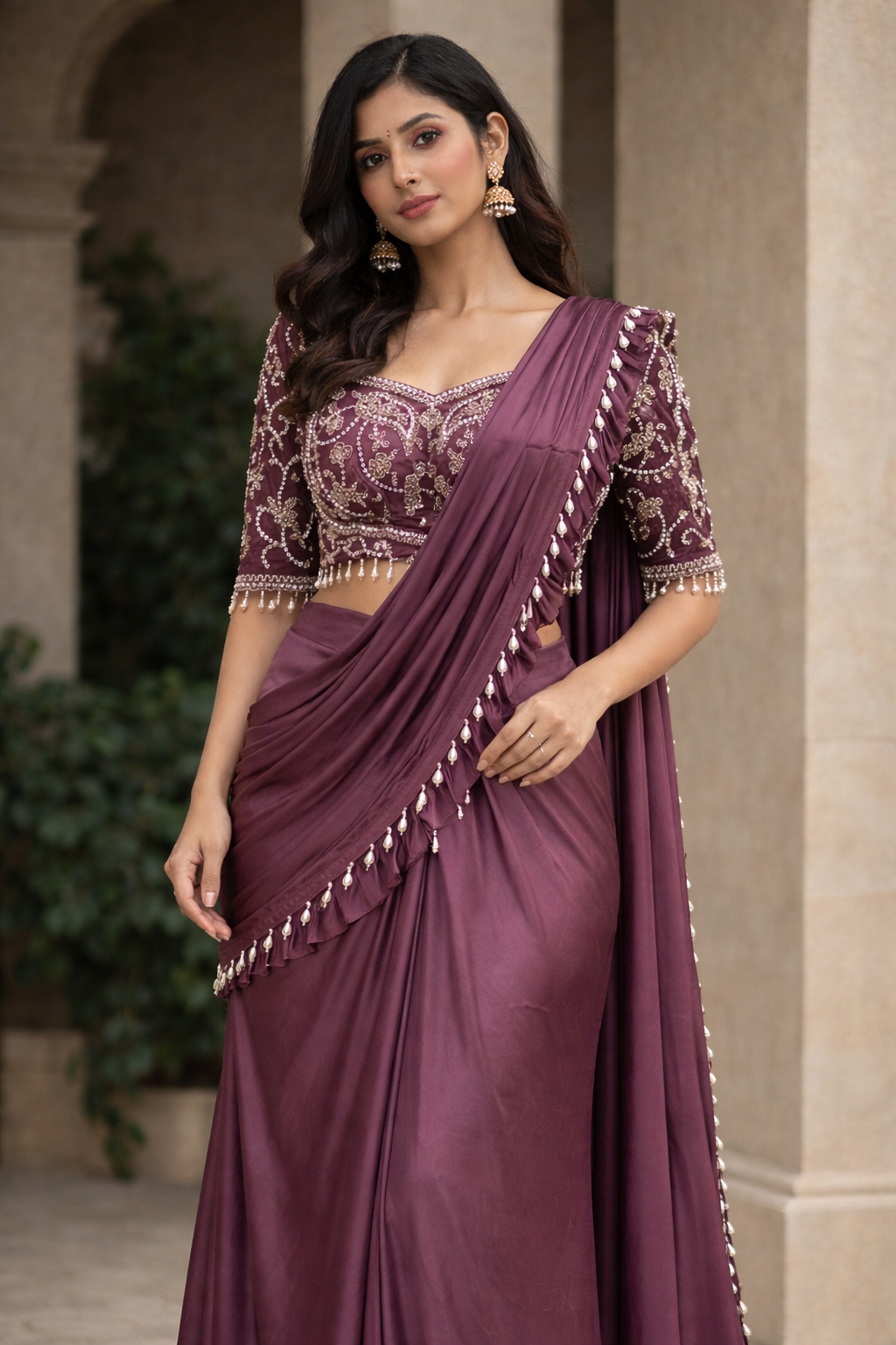 Designer Lehenga Saree with Heavy Handwork Blouse
