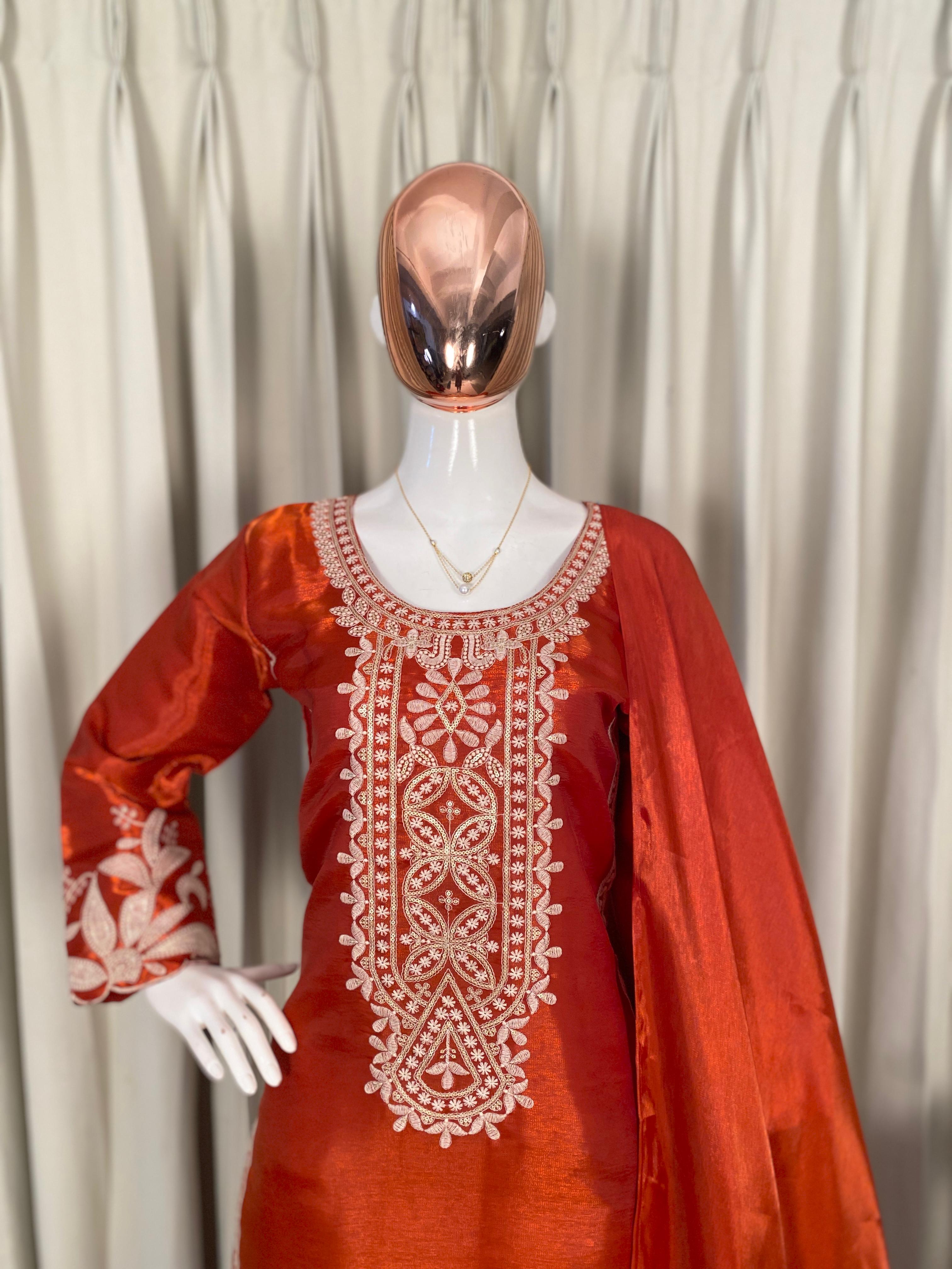 Party & Wedding Wear Designer Top with Sharara Set